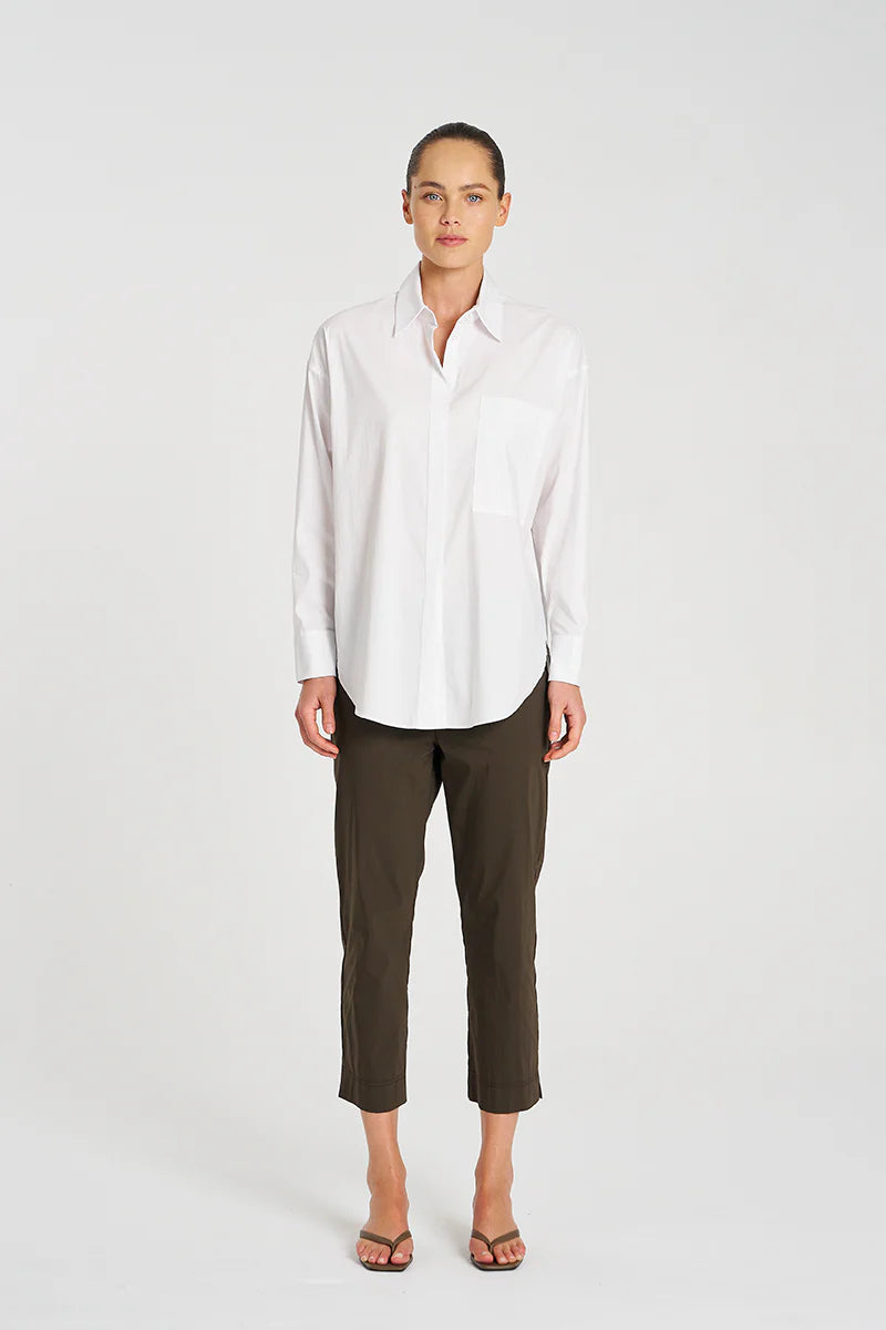 Relaxed Pocket Shirt Microprene White