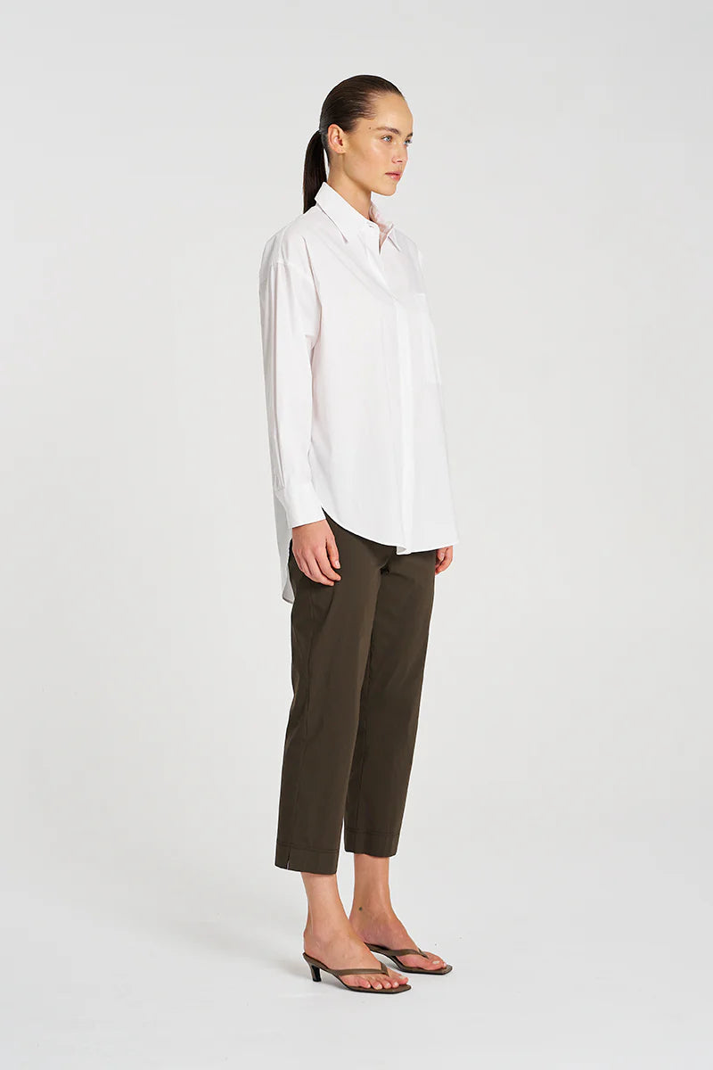 Relaxed Pocket Shirt Microprene White