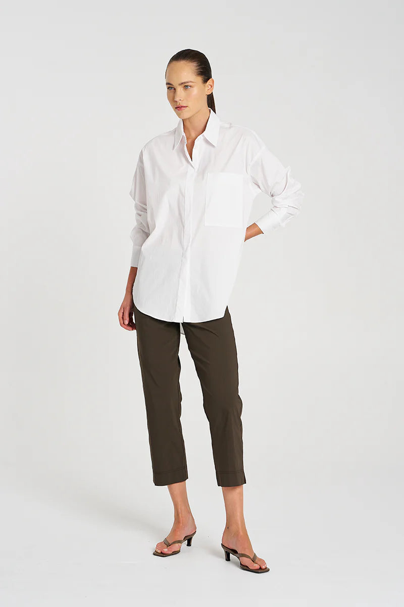 Relaxed Pocket Shirt Microprene White
