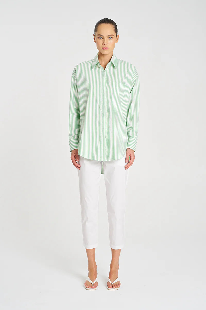 Relaxed Pocket Shirt Stripe Microprene