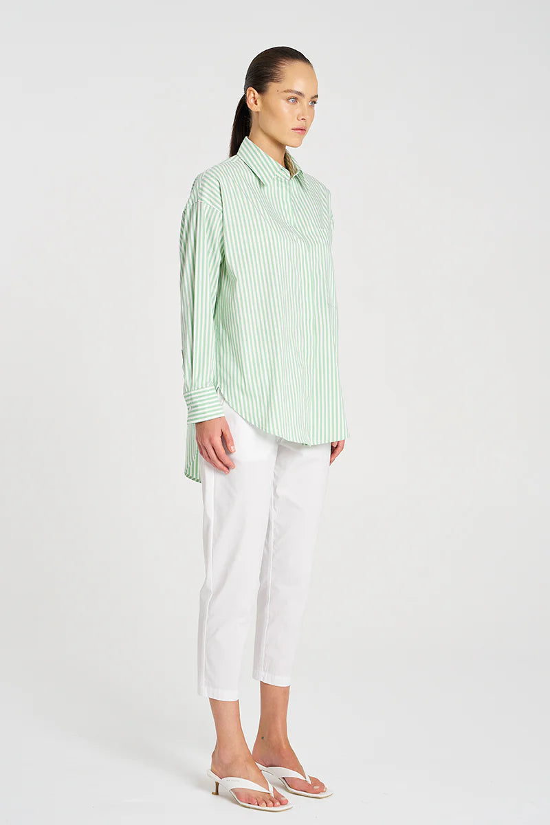 Relaxed Pocket Shirt Stripe Microprene