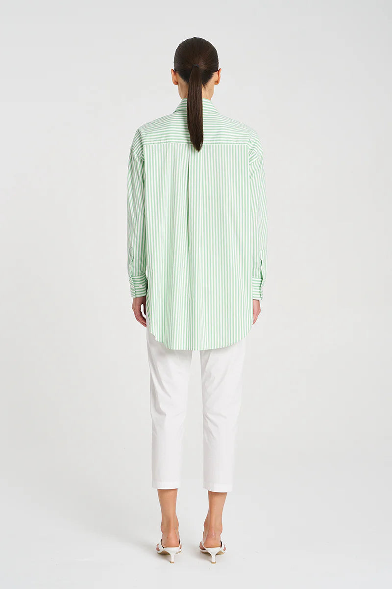 Relaxed Pocket Shirt Stripe Microprene