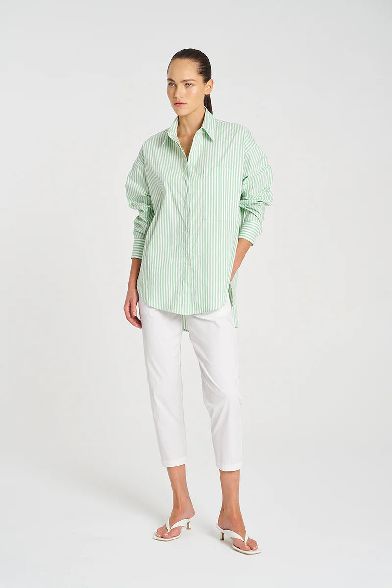 Relaxed Pocket Shirt Stripe Microprene