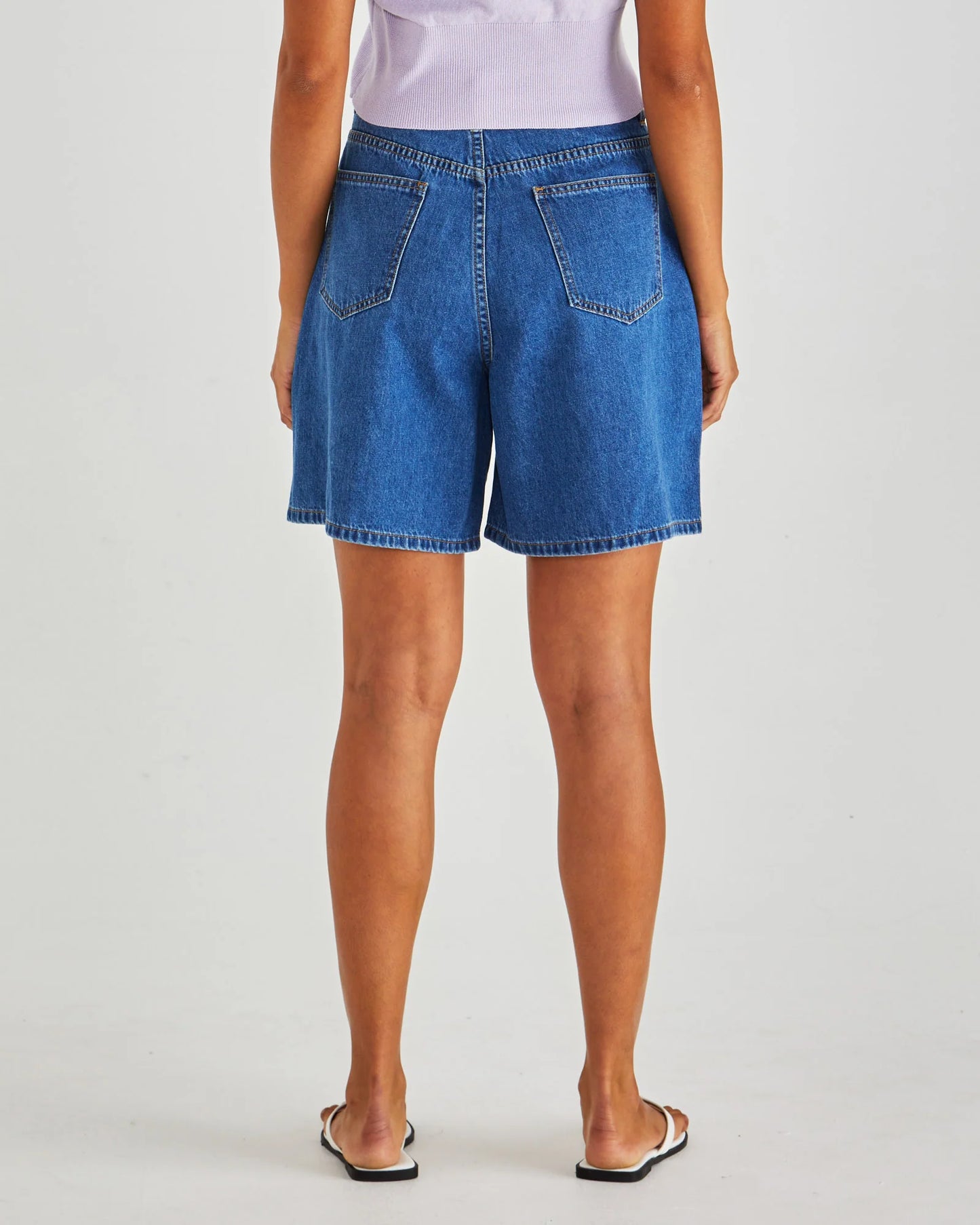 Sabine Denim Short Washed Blue