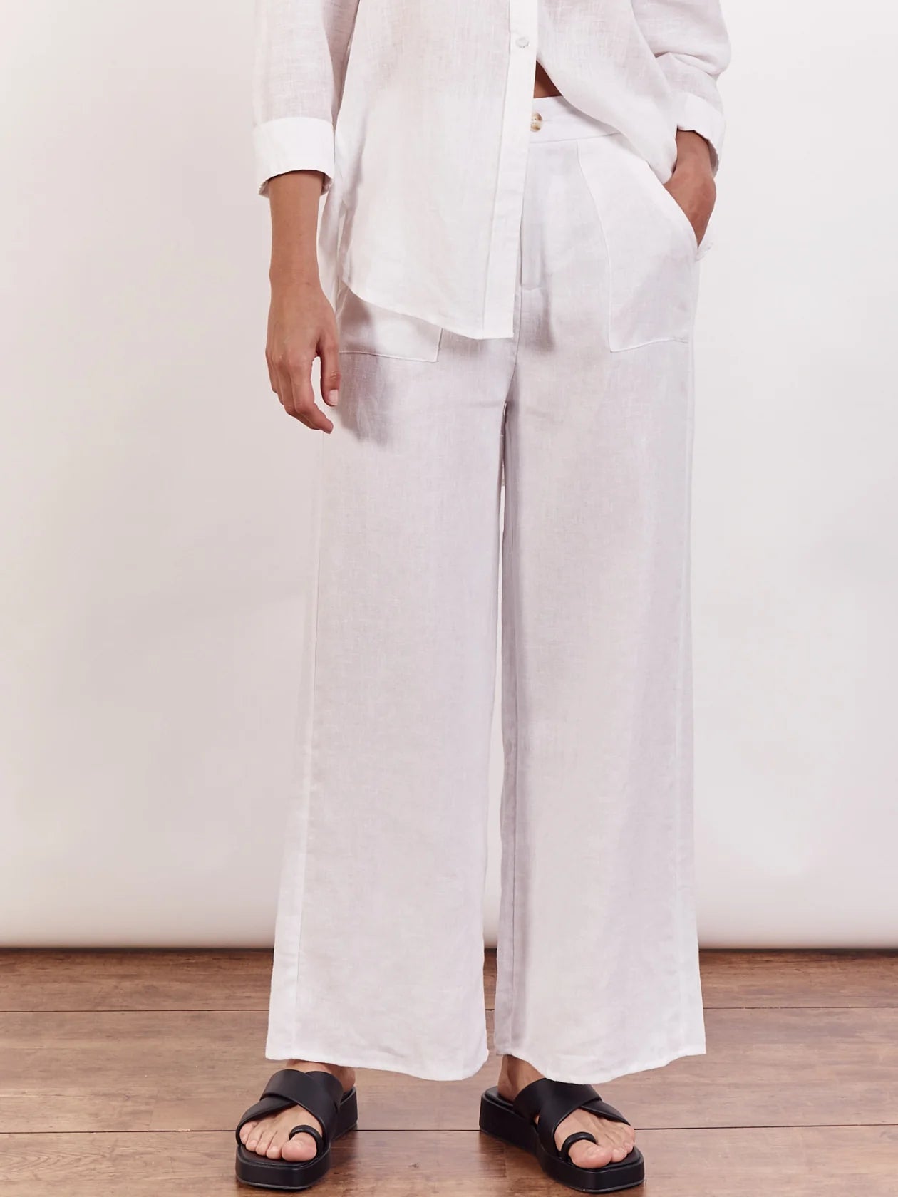 Jude Linen Pants White