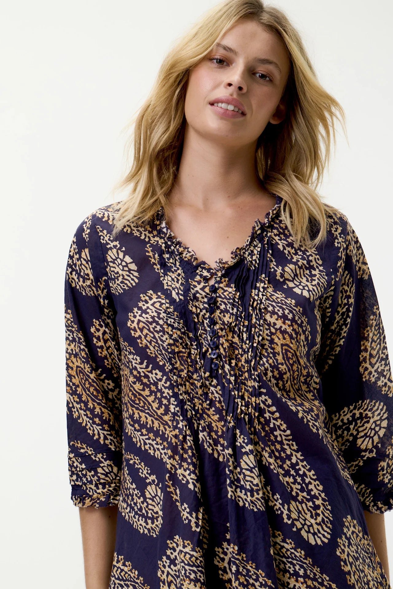 Provence Middy Poppy Navy Paisley