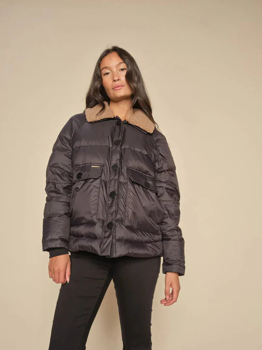 Ridel Quilt Down Jacket Black