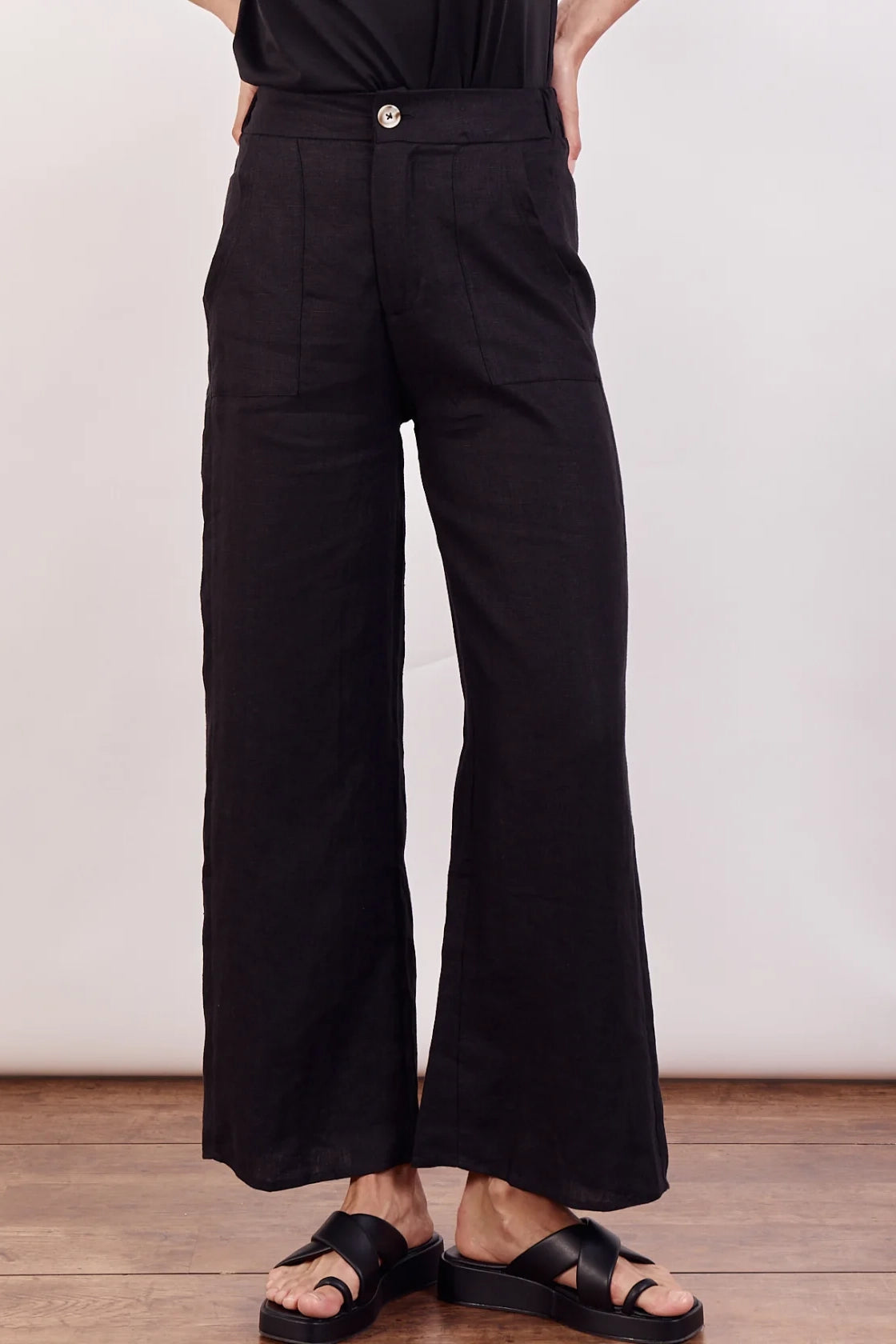 Jude Linen Pants Black