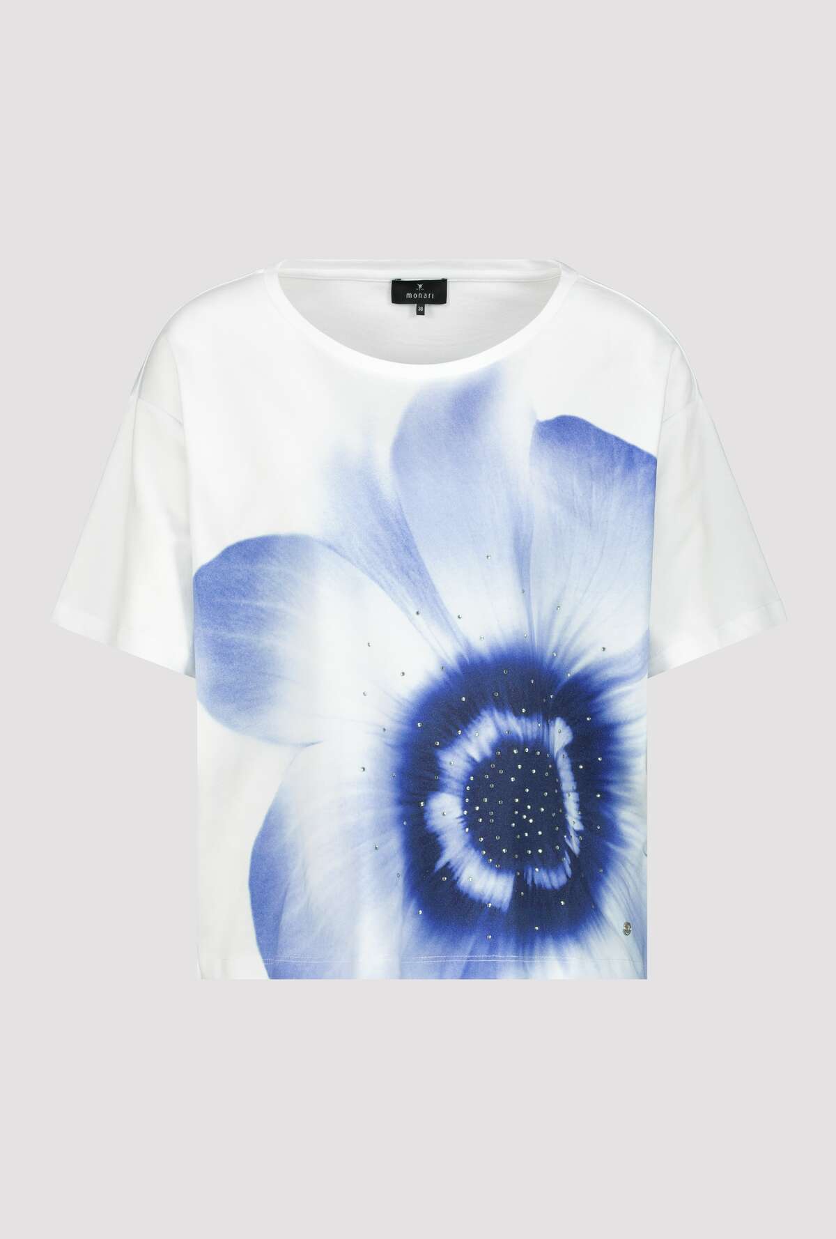 Shirt Flower Placed White
