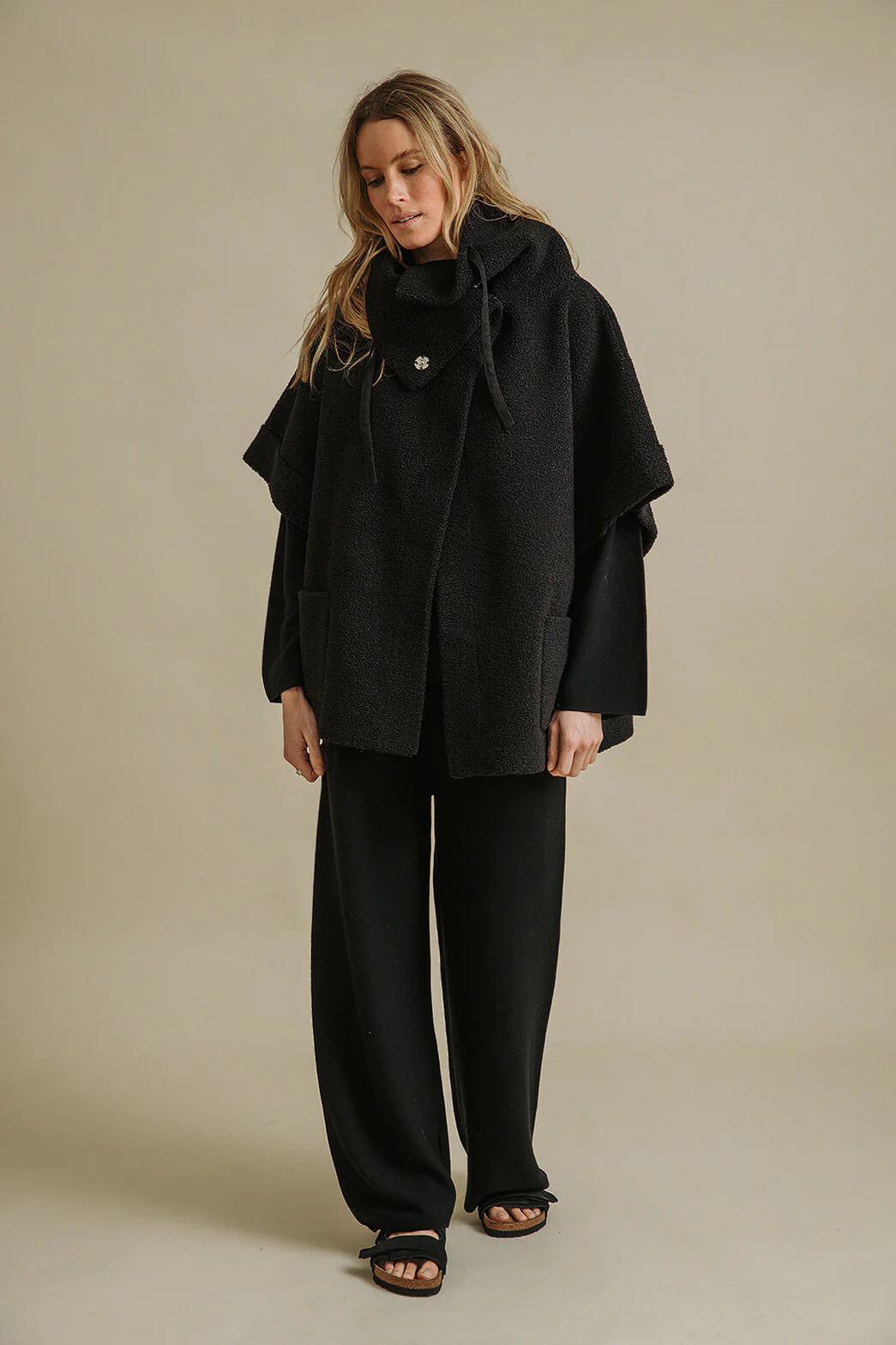 Sherpa Cuddle Coat Onyx