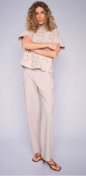 Tazhi Cotny Shirt Feather Gray