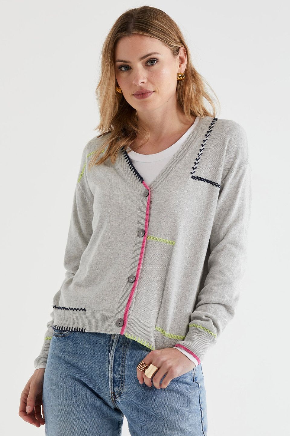 Hancraft Cardi in Marl