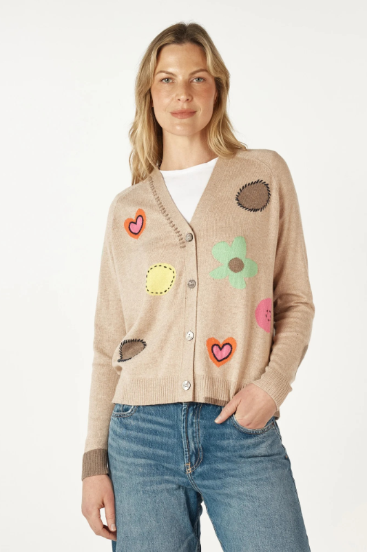 Happy Cardi in Oat