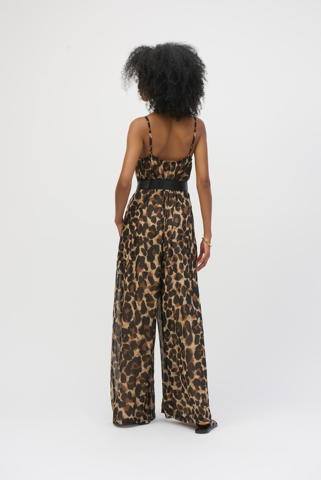 Wide Leg Jumpsuit in Animal Print