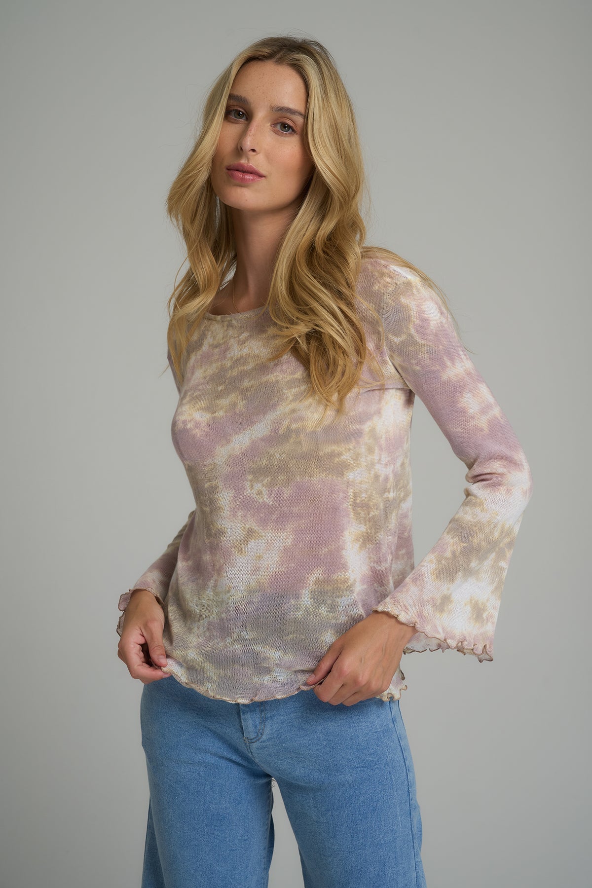Cornwall Top Lavender Tie Dye