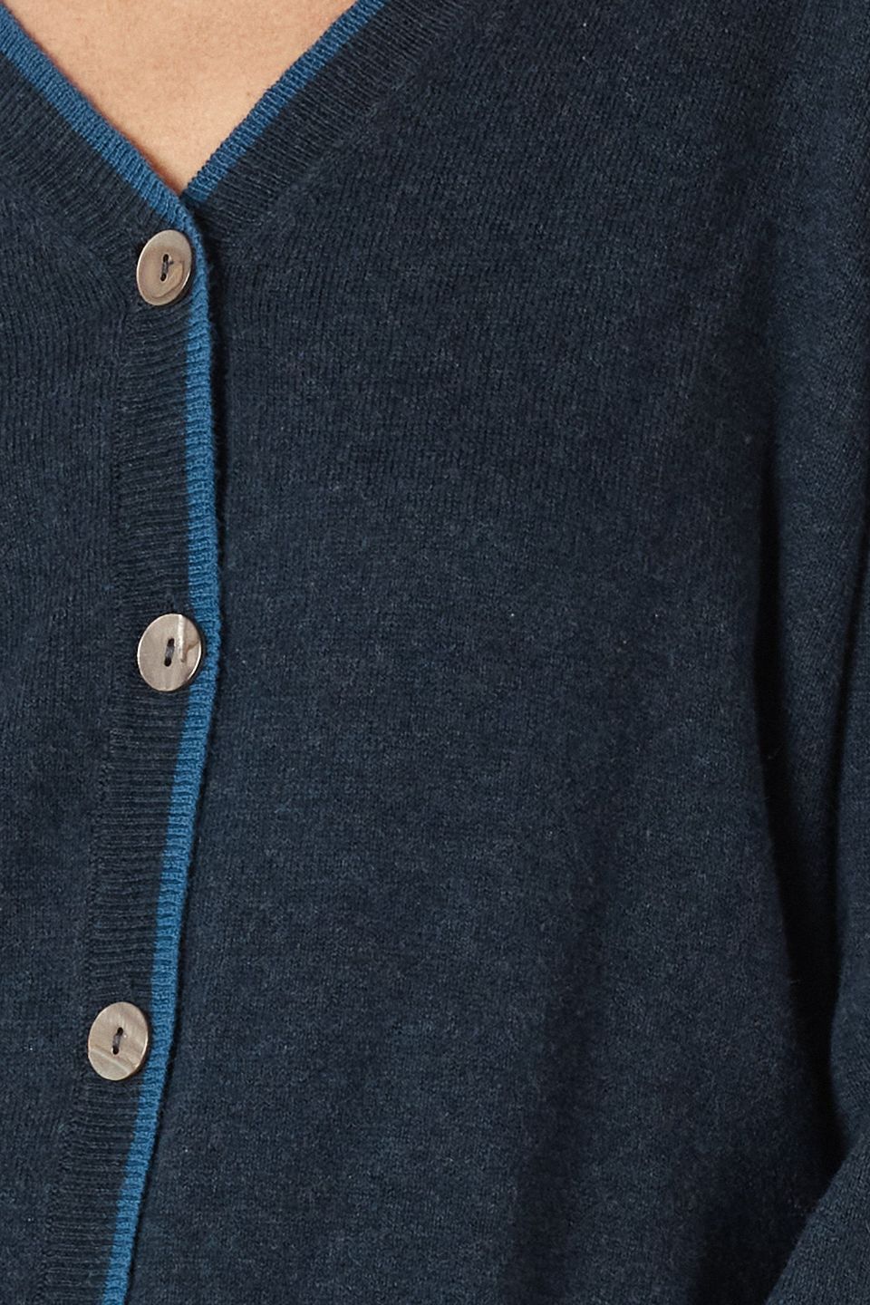 Essential V Cardi in Denim
