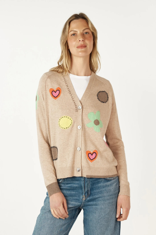 Happy Cardi in Oat