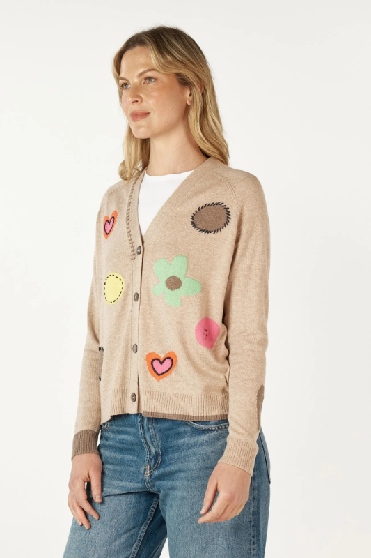 Happy Cardi in Oat
