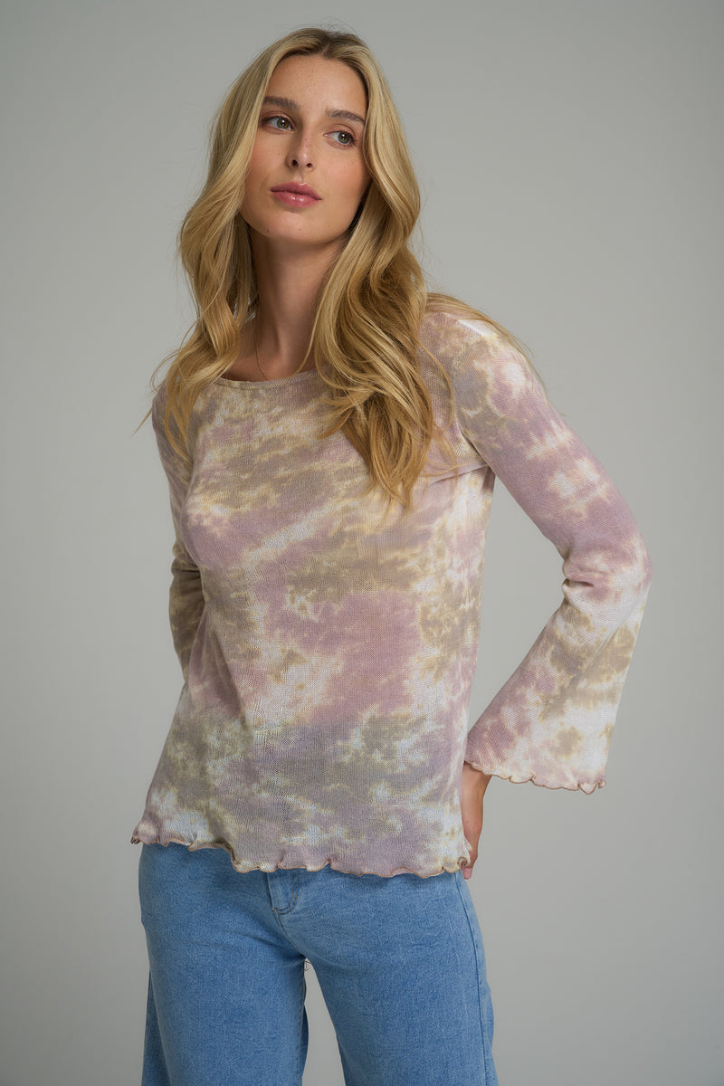 Cornwall Top Lavender Tie Dye