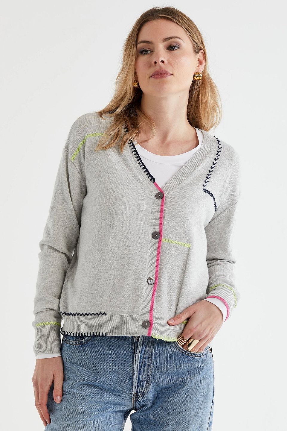 Hancraft Cardi in Marl