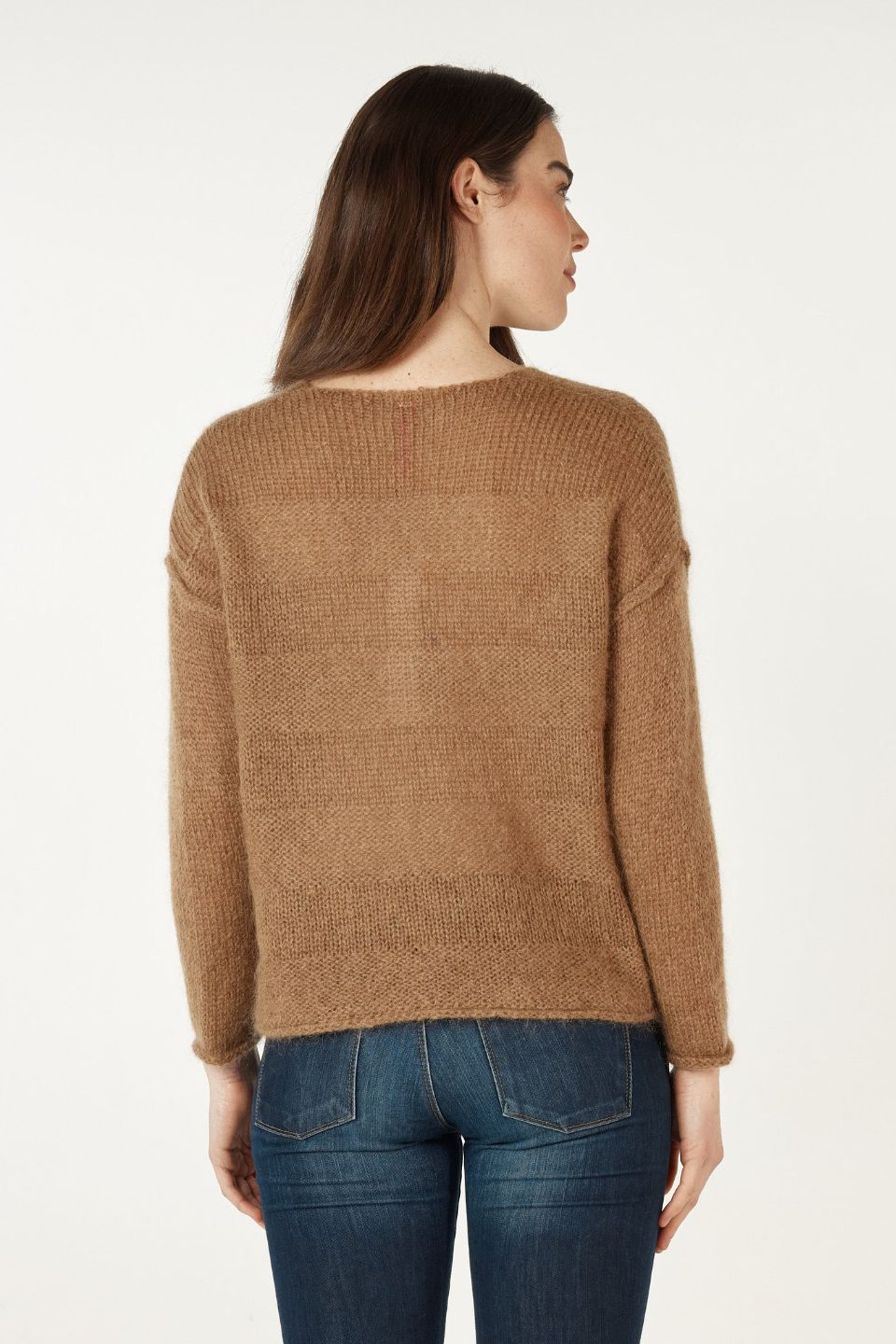 Mohair V-Neck in Caramel