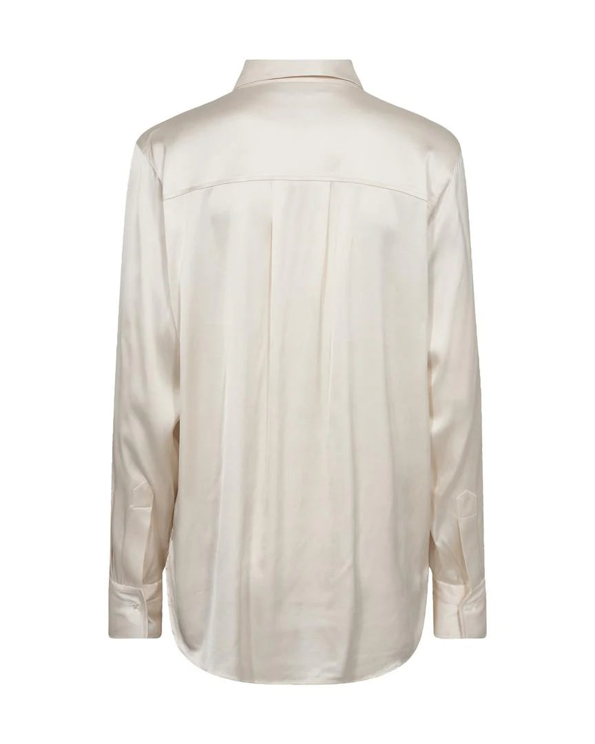 Linda Satin Shirt Ecru