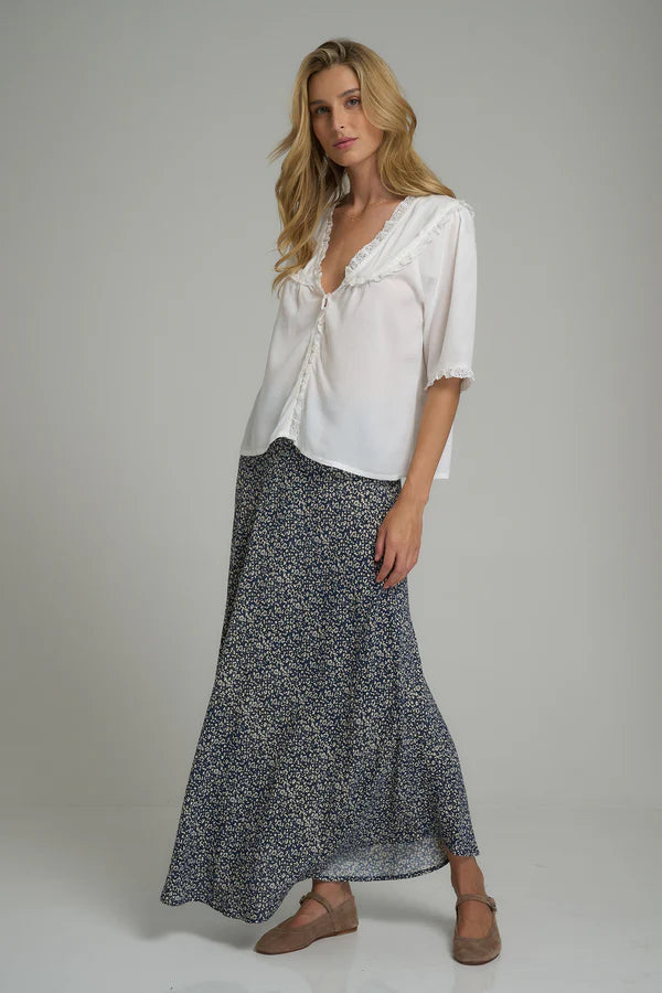 Ashbourne Skirt Floral Navy