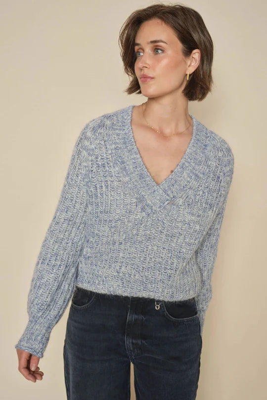 Jaylin V-Neck Knit Set Sail
