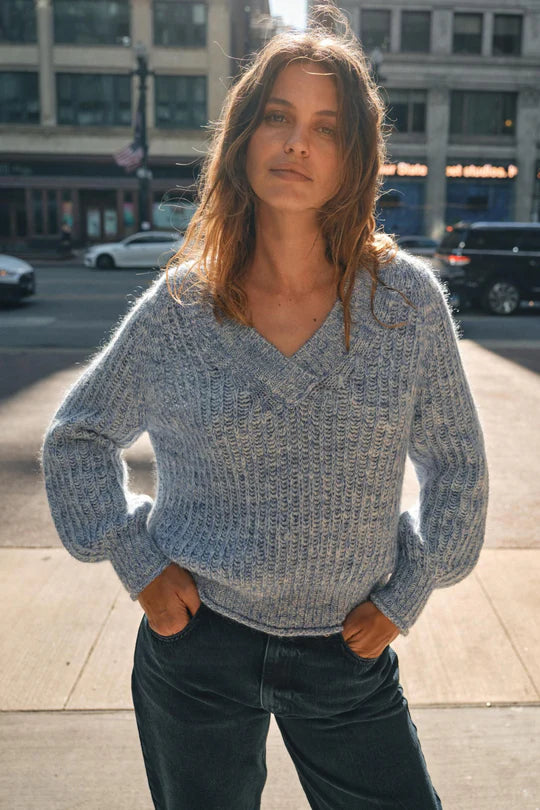 Jaylin V-Neck Knit Set Sail