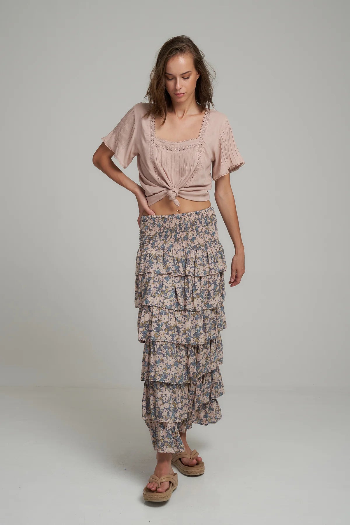 Dream Skirt Floral Blue Floral S