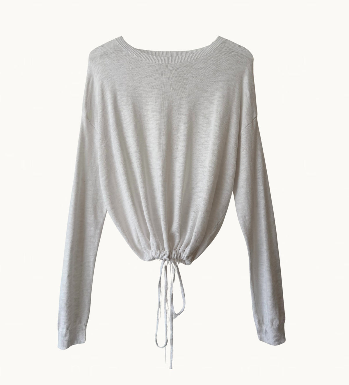 Hailey Drawstring Top White