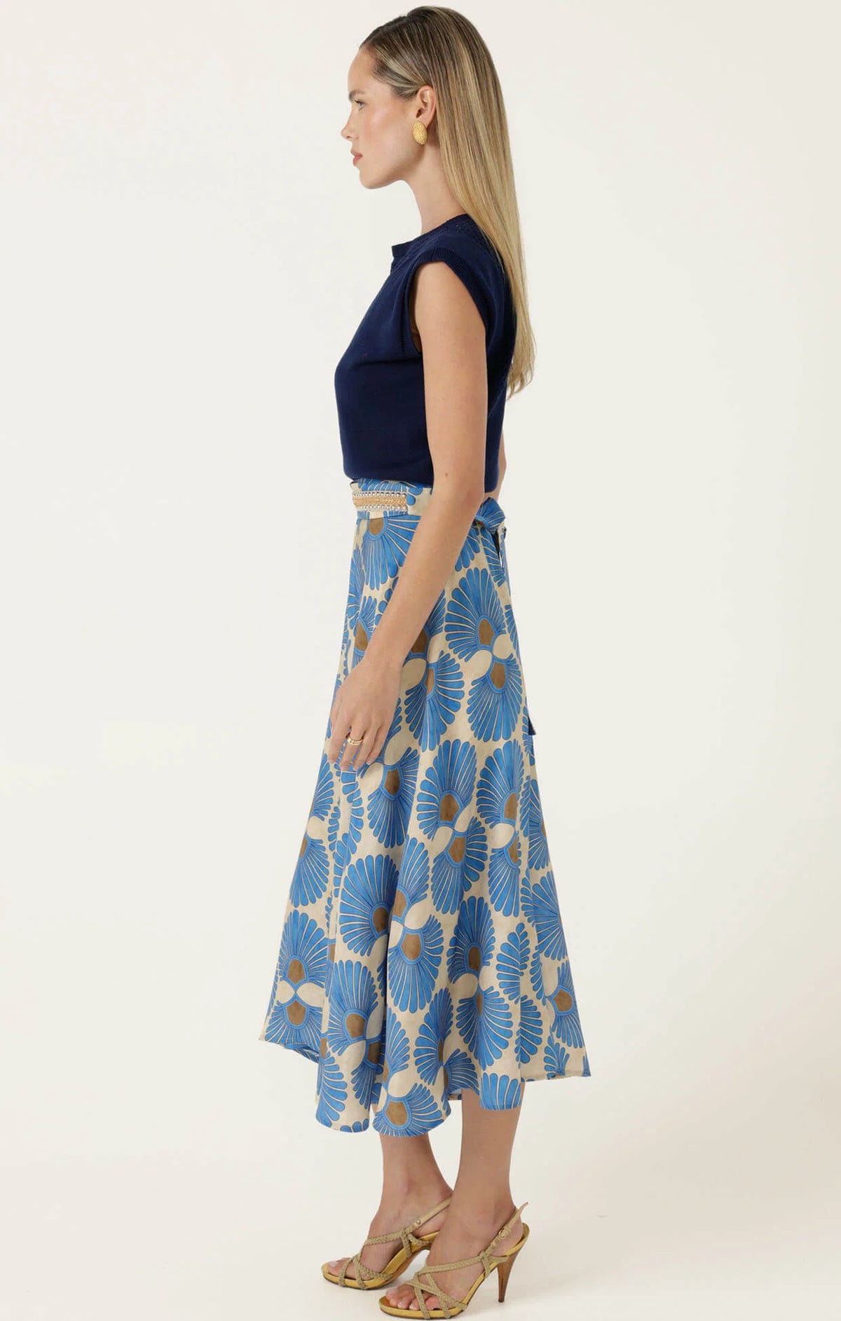 Ambrosia Skirt Blue Tan