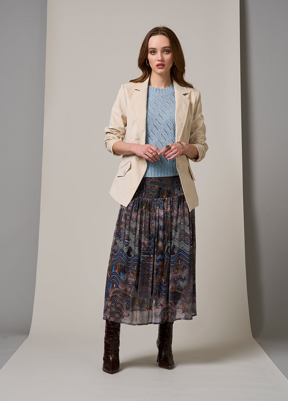Liberty Skirt Indigo Multi