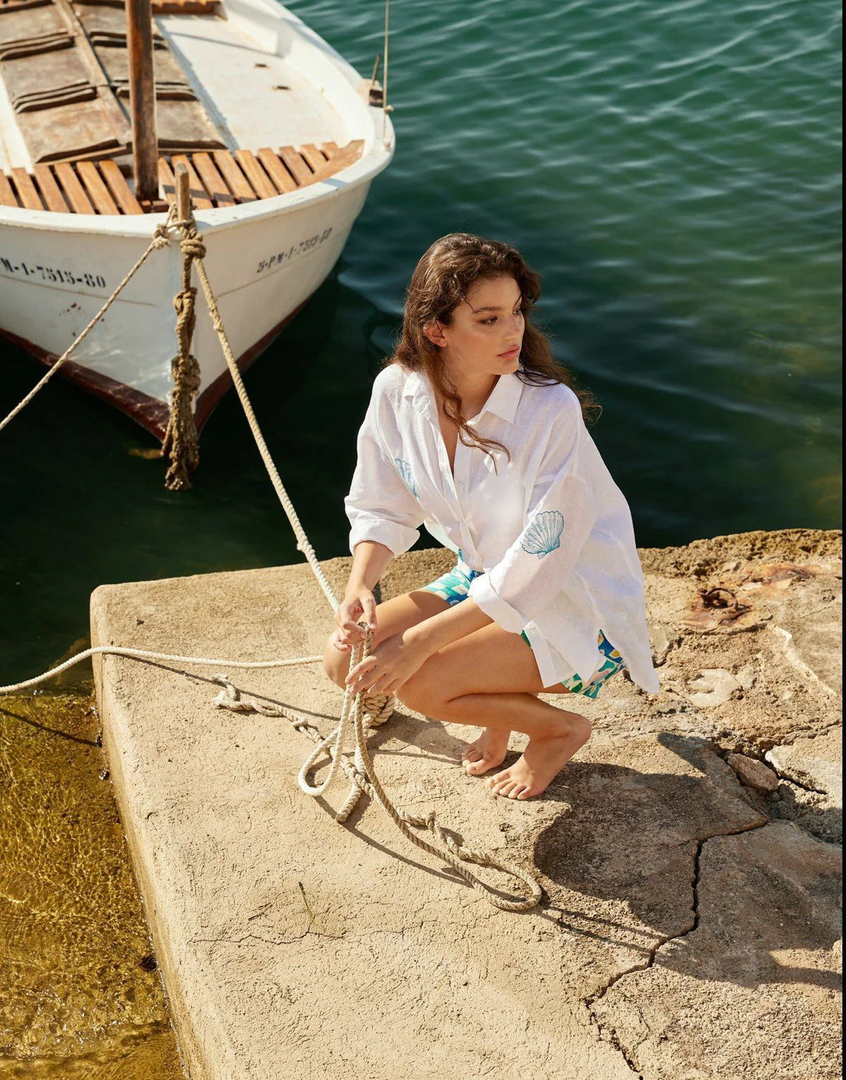 Shell Embroidered Shirt