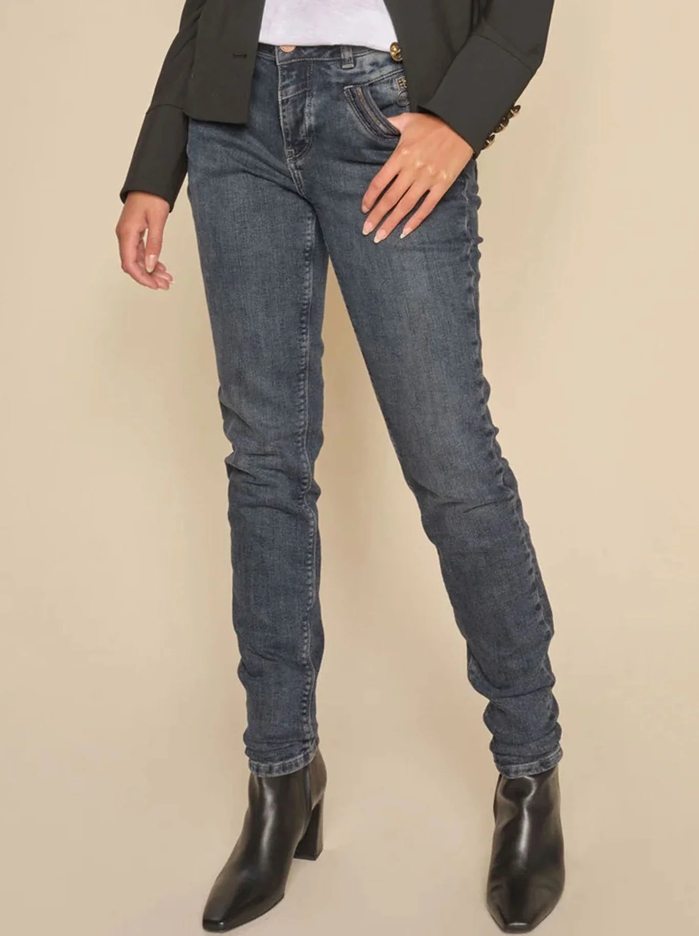 Naomi Colla Jeans Dark Blue