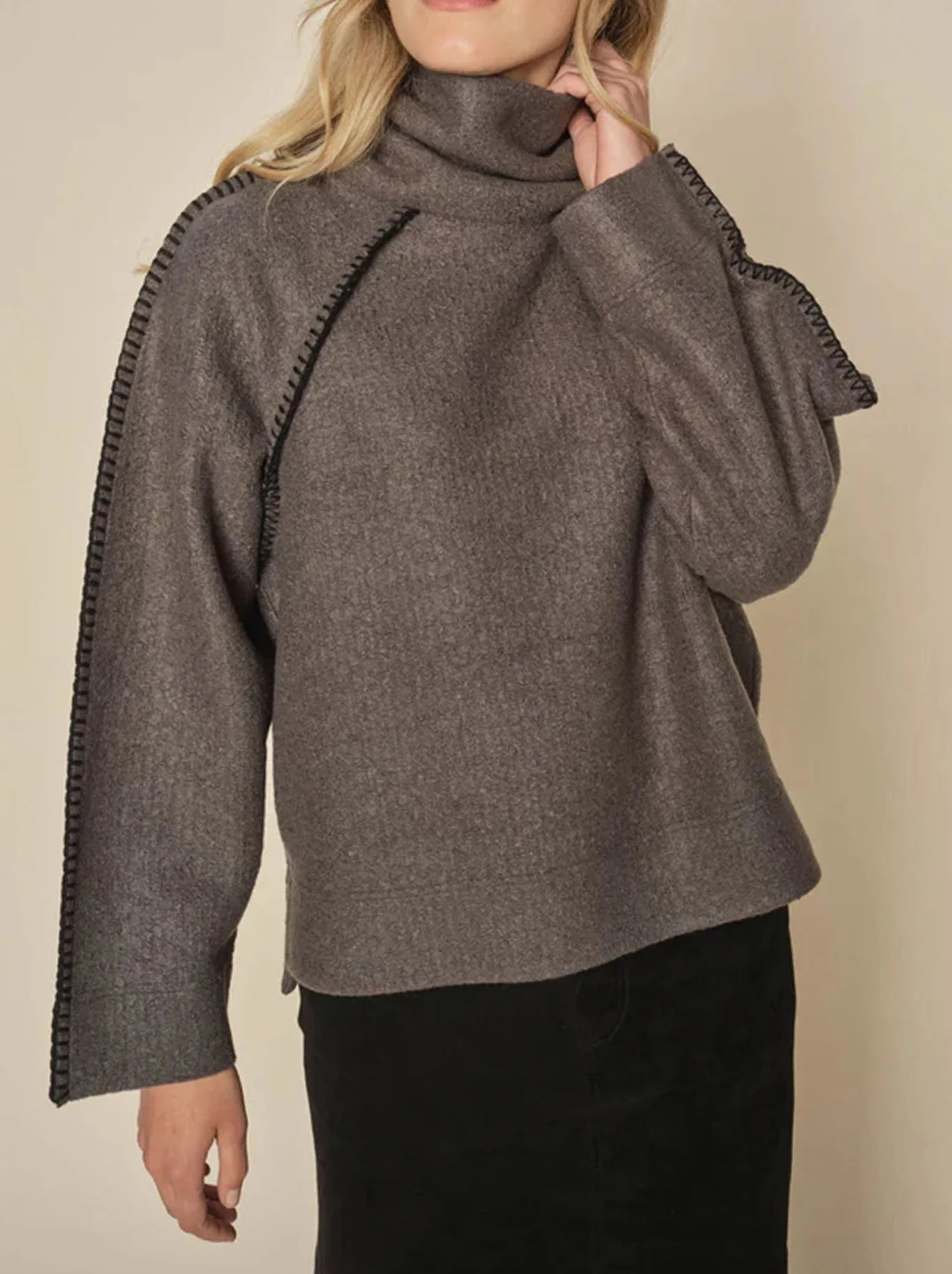 Caja Long Sleeve Sweatshirt Shark Skin