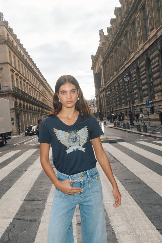 Gethi Deco Tee Salute Navy