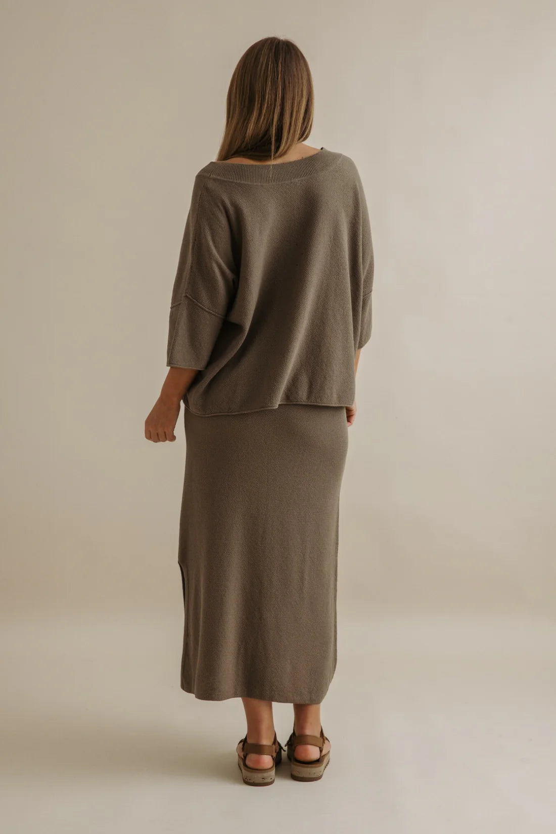 Retreat Cotton Twist Skirt Khaki Olive