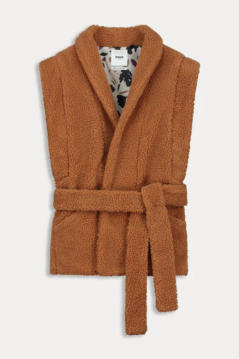 Teddy Gilet Sugar Brown