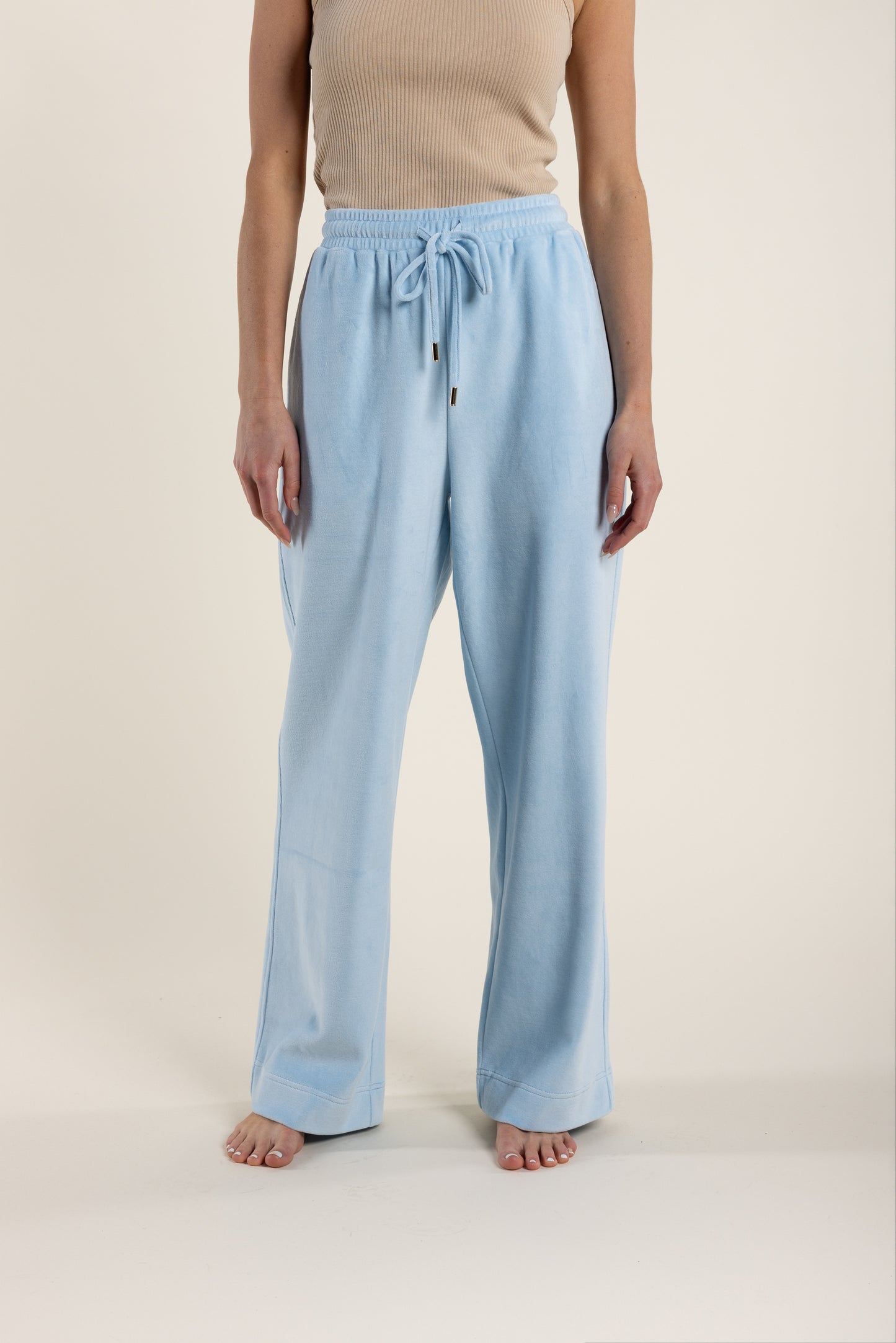 Velour Track Pant Ice Blue
