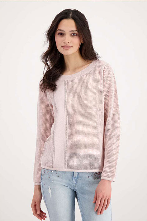 Sweater Ajour Lurex Rose