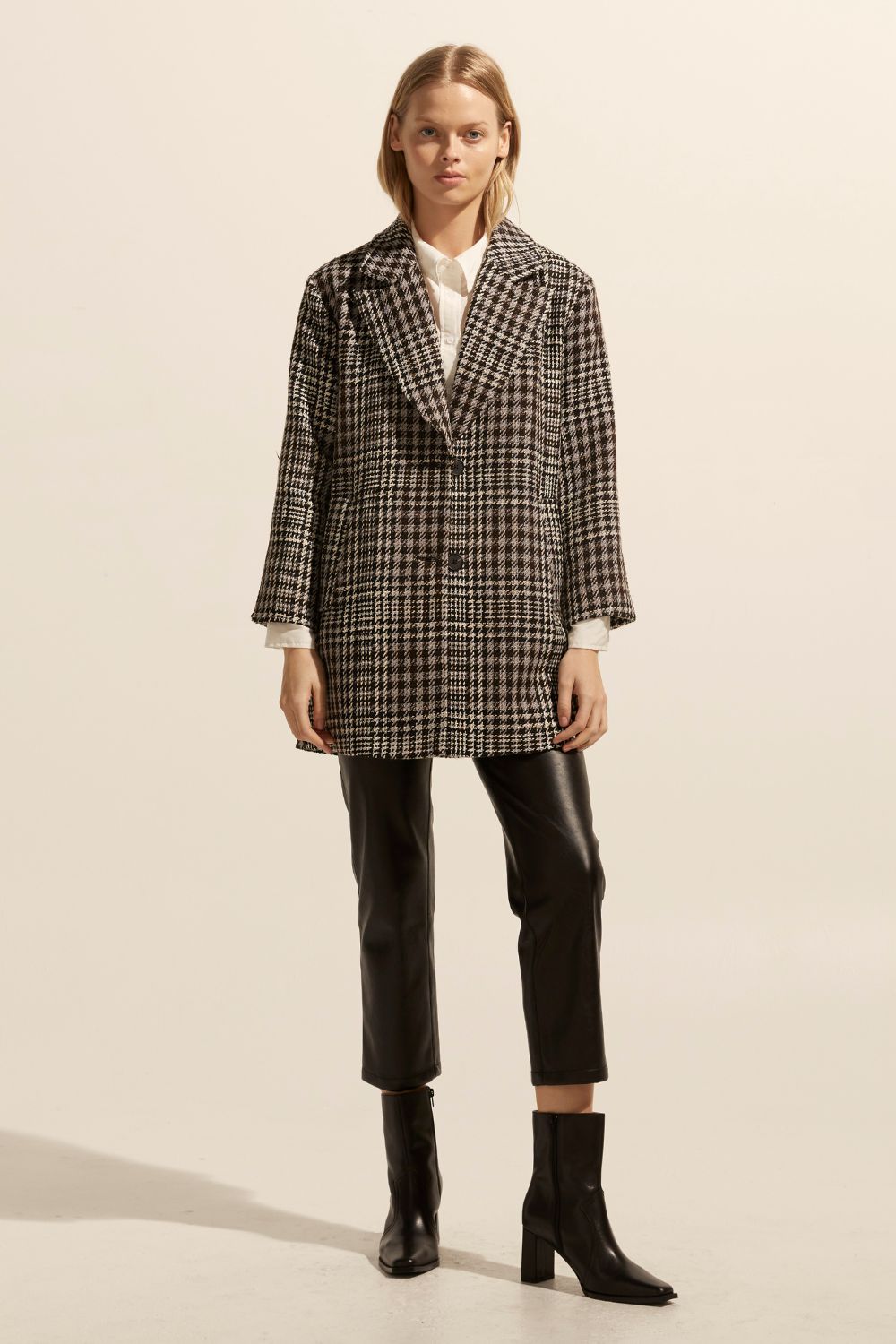 Alight Coat Check Boucle