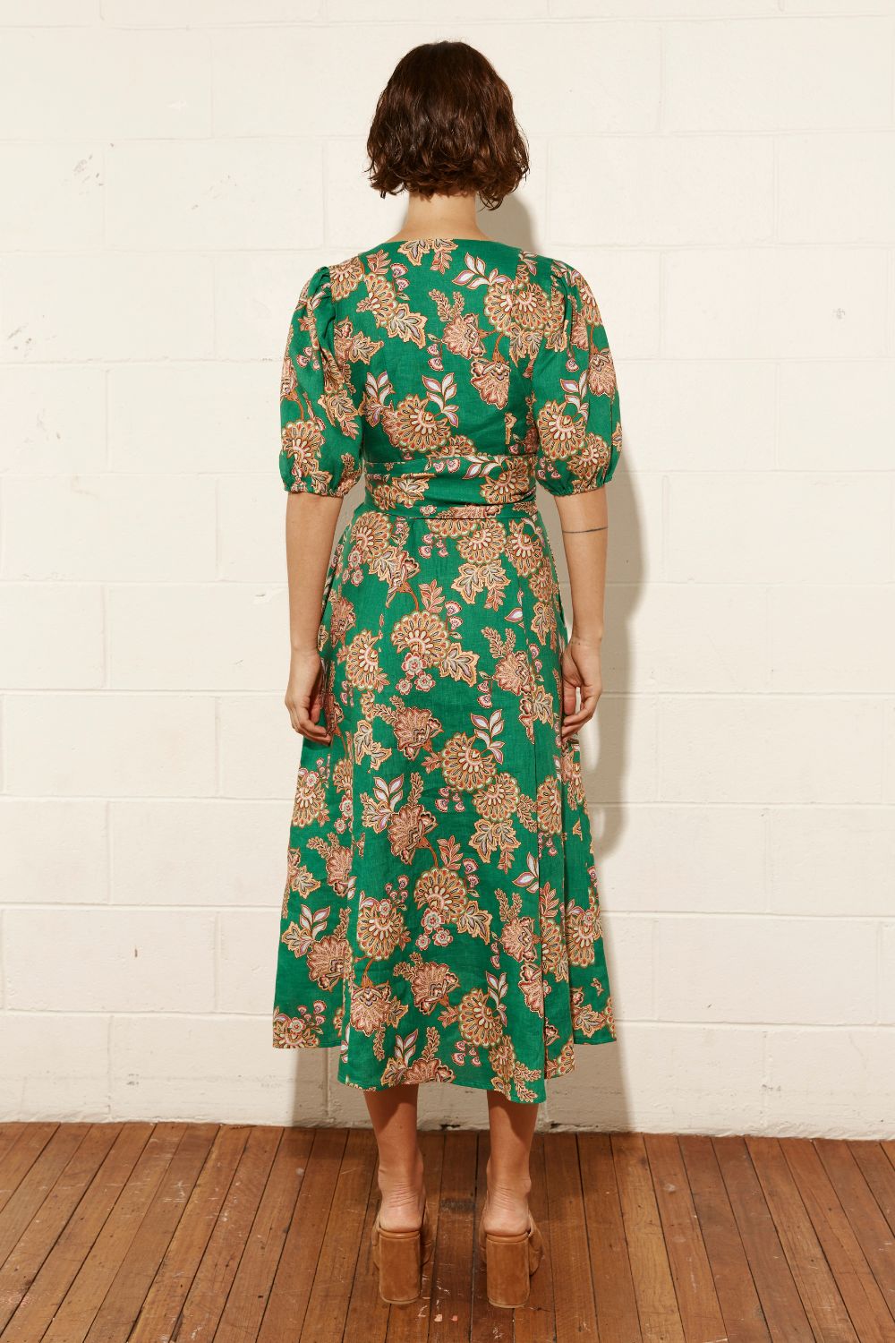 Ebb Dress Kgari Palm Green