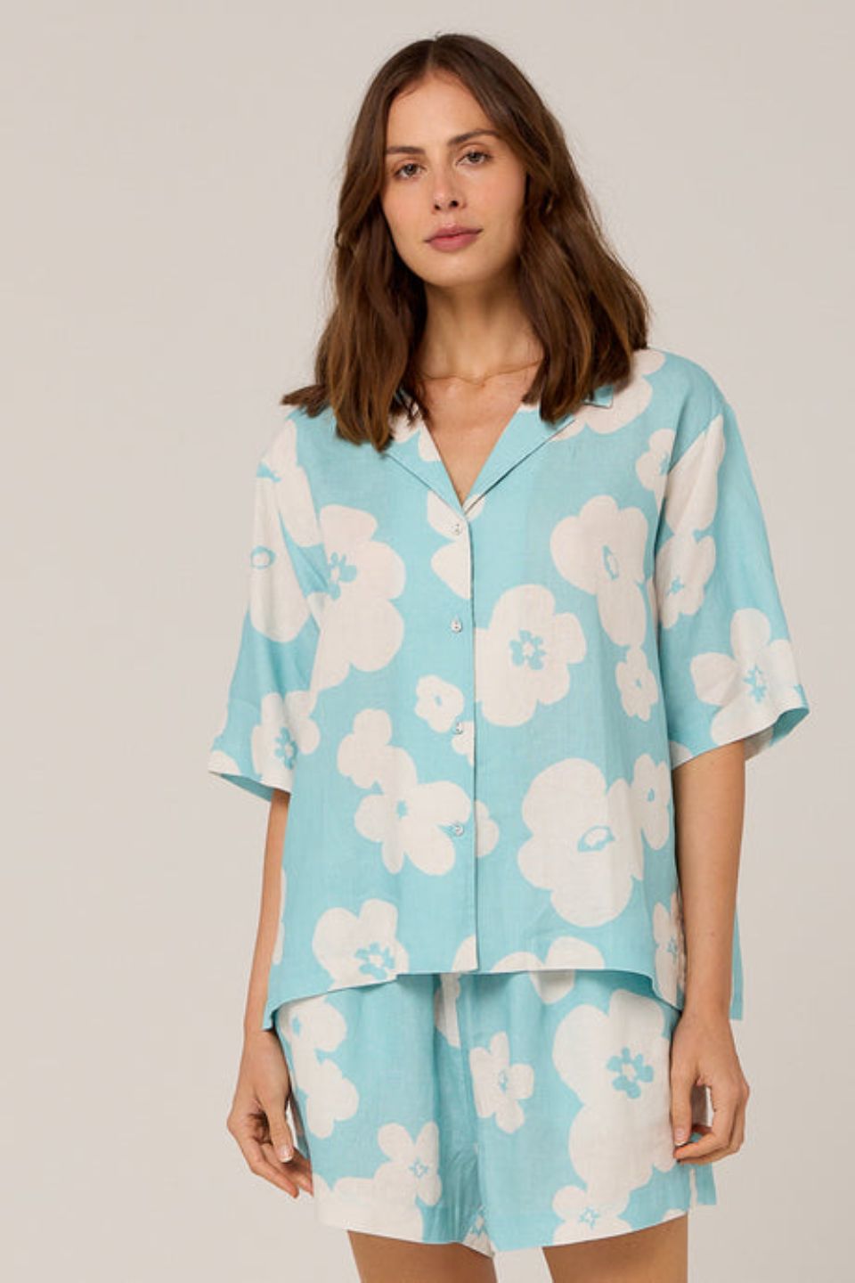 Angie Shirt Lagoon Eden Print