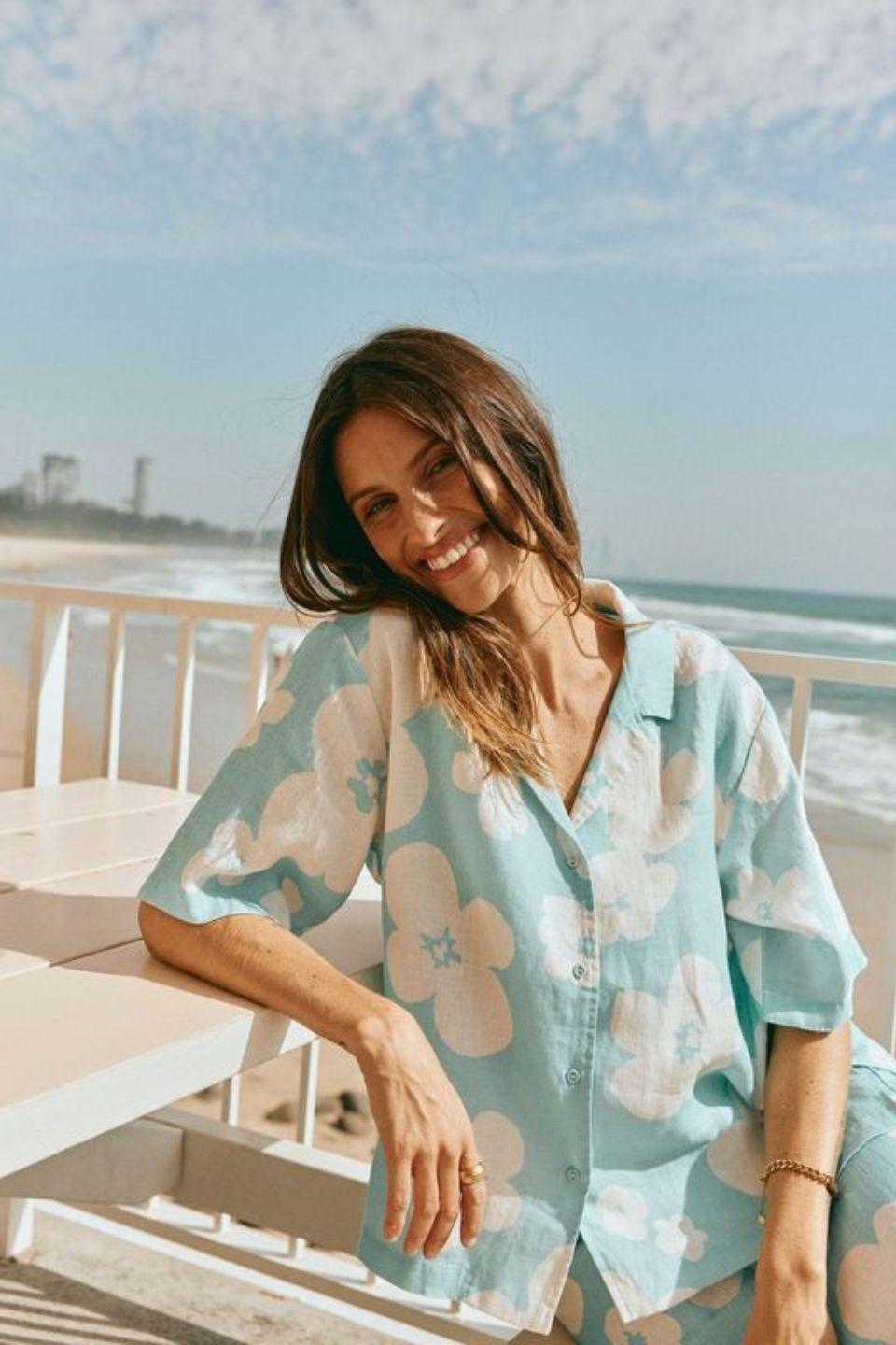 Angie Shirt Lagoon Eden Print