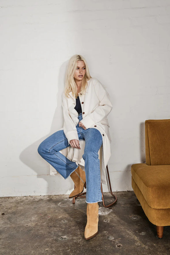 Vacay Jean Raw Hem 70s Blue