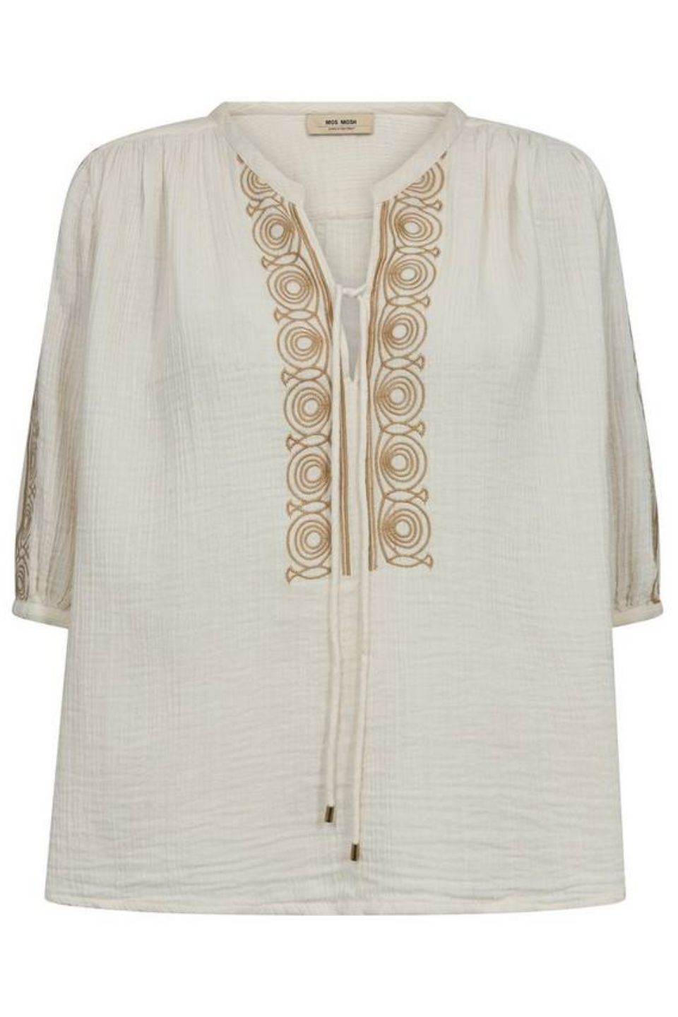 Lora Barca Crepe Blouse Ecru