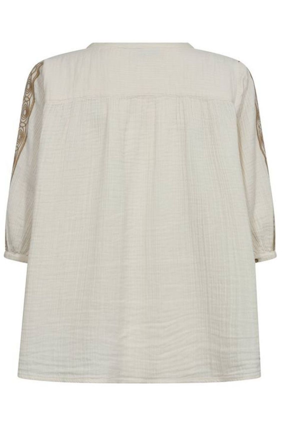 Lora Barca Crepe Blouse Ecru