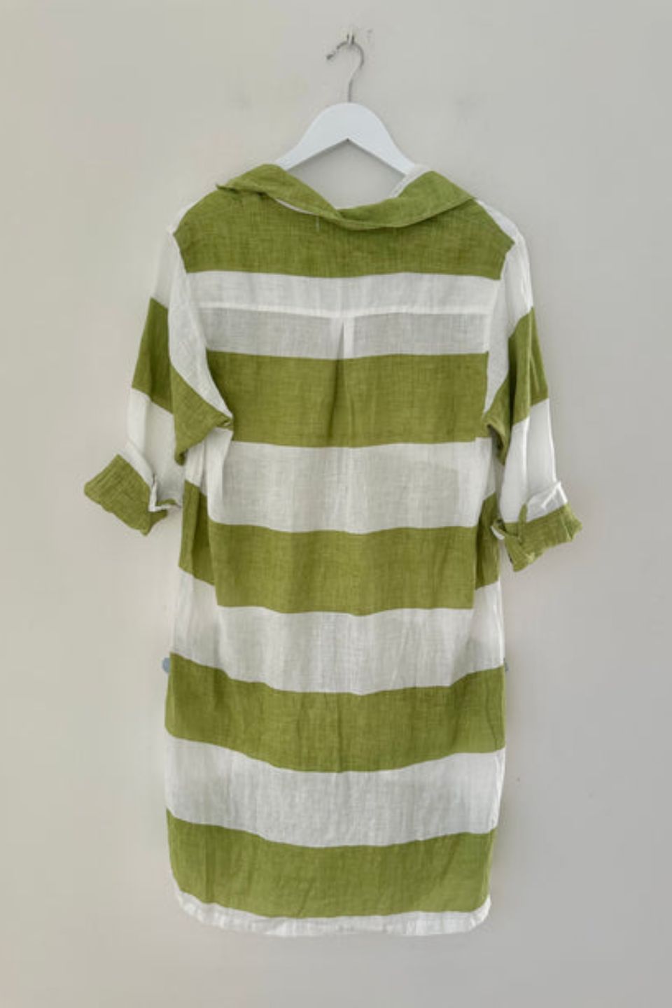 Beach Linen Dress Avo Stripes