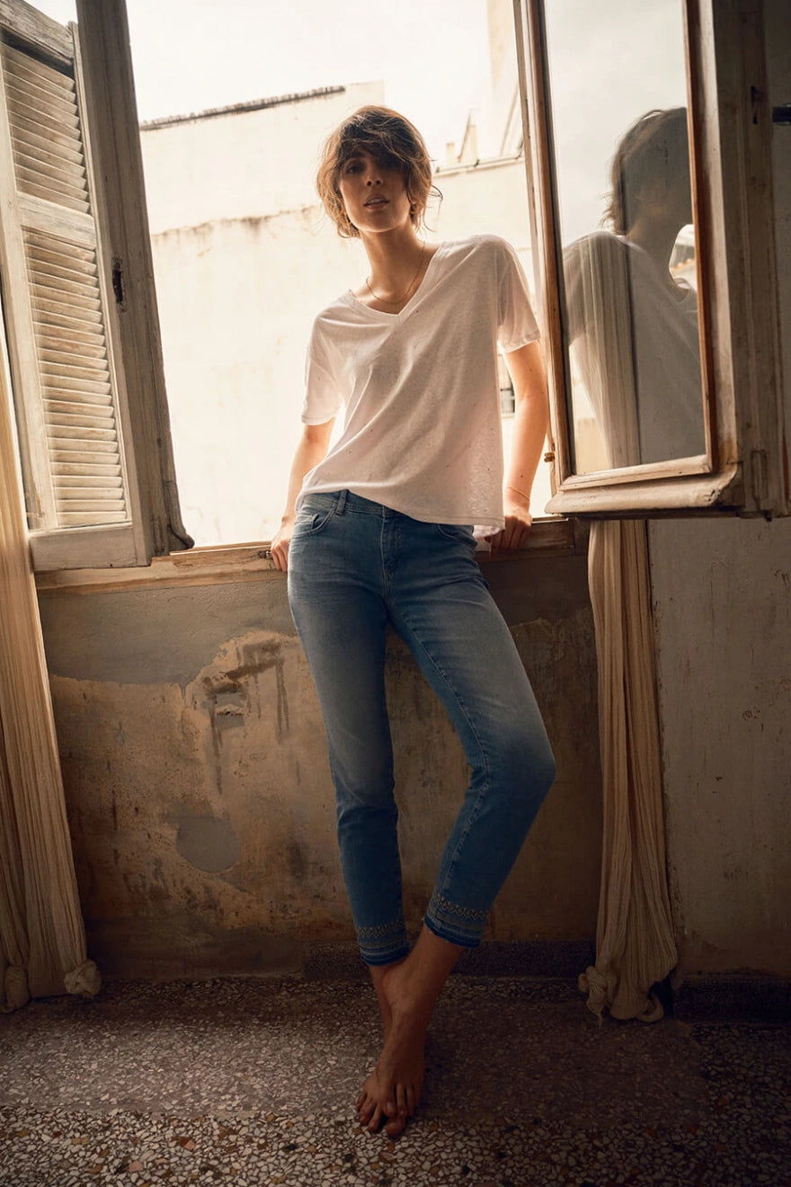 Main Short Sleeve Deco Tee White